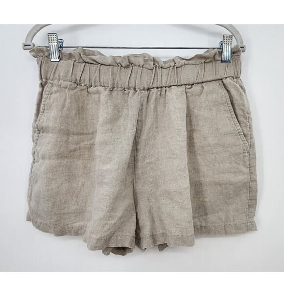 C & C California 100% Linen‎ Shorts Pull On Casual Size Medium - Picture 1 of 5